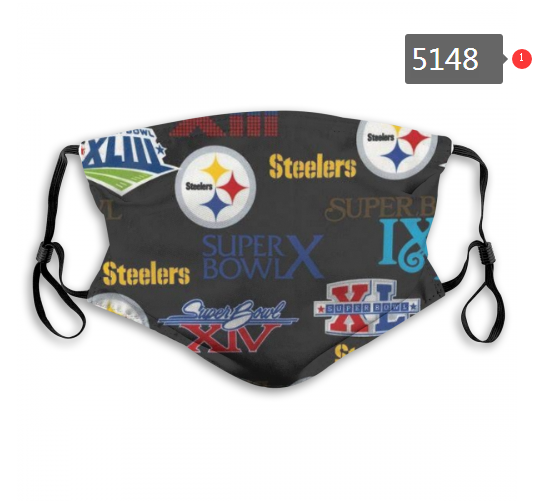 2020 NFL Pittsburgh Steelers #2 Dust mask with filter->nfl dust mask->Sports Accessory